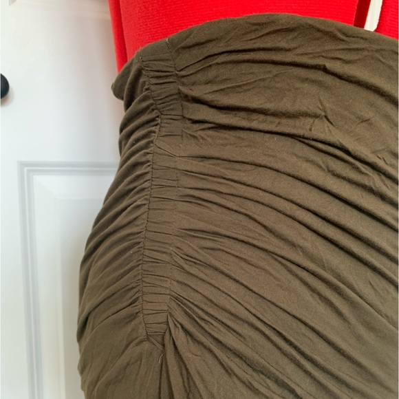 Bardot Khaki Green/Brown side split skirt size 6 - Picture 3 of 7